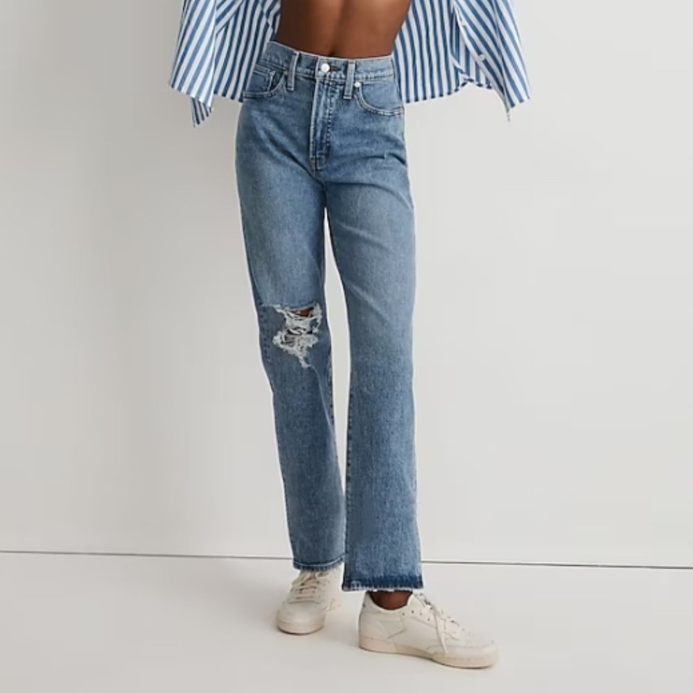 Madewell High Rise Blue Jeans 27T Perfect Vintage Straight Like New